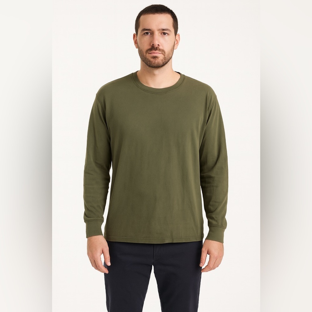 GAP Men's Forest Green Long Sleeve Tee